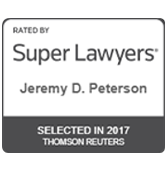 Rated By Super Lawyers | Jeremy D. Peterson | Selected In 2017 Thomson Reuters